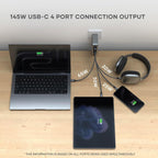 Satechi 145W USB-C 4-Port GaN Travel Charger 