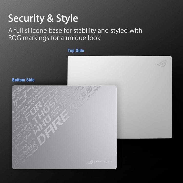 ASUS ROG MOONSTONE ACE L Gaming Mouse Pad (White)