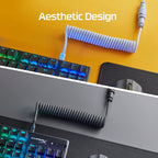 HyperX Gaming USB-C to USB Coiled Cable (Mint)