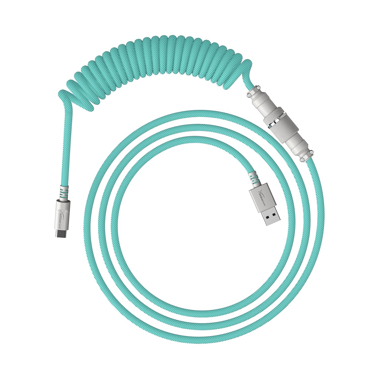 HyperX Gaming USB-C to USB Coiled Cable (Mint)
