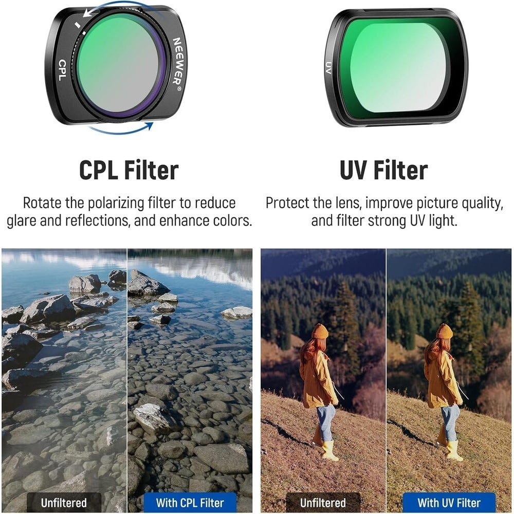 NEEWER Magnetic HD CPL Filter Kit for DJI Osmo Pocket 3 - 6 Pack