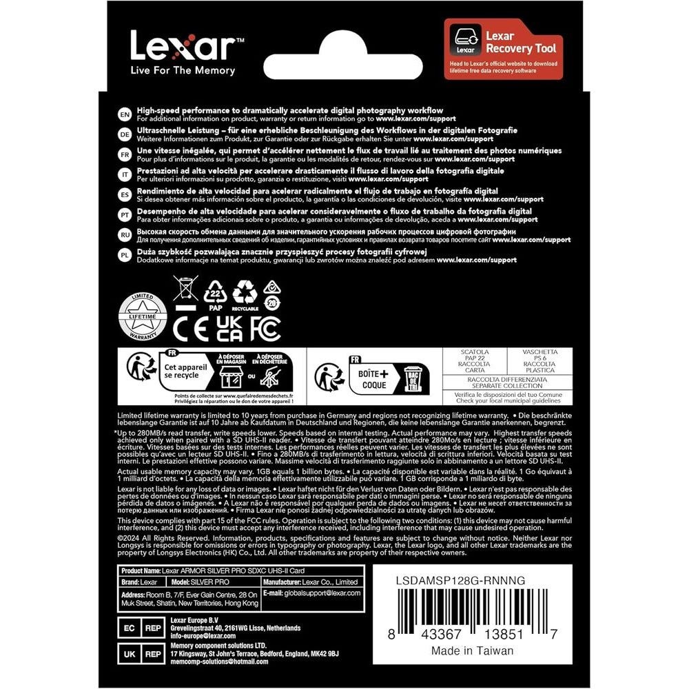 Lexar Professional ARMOR Silver Pro SDXC UHS-II Card - 128GB