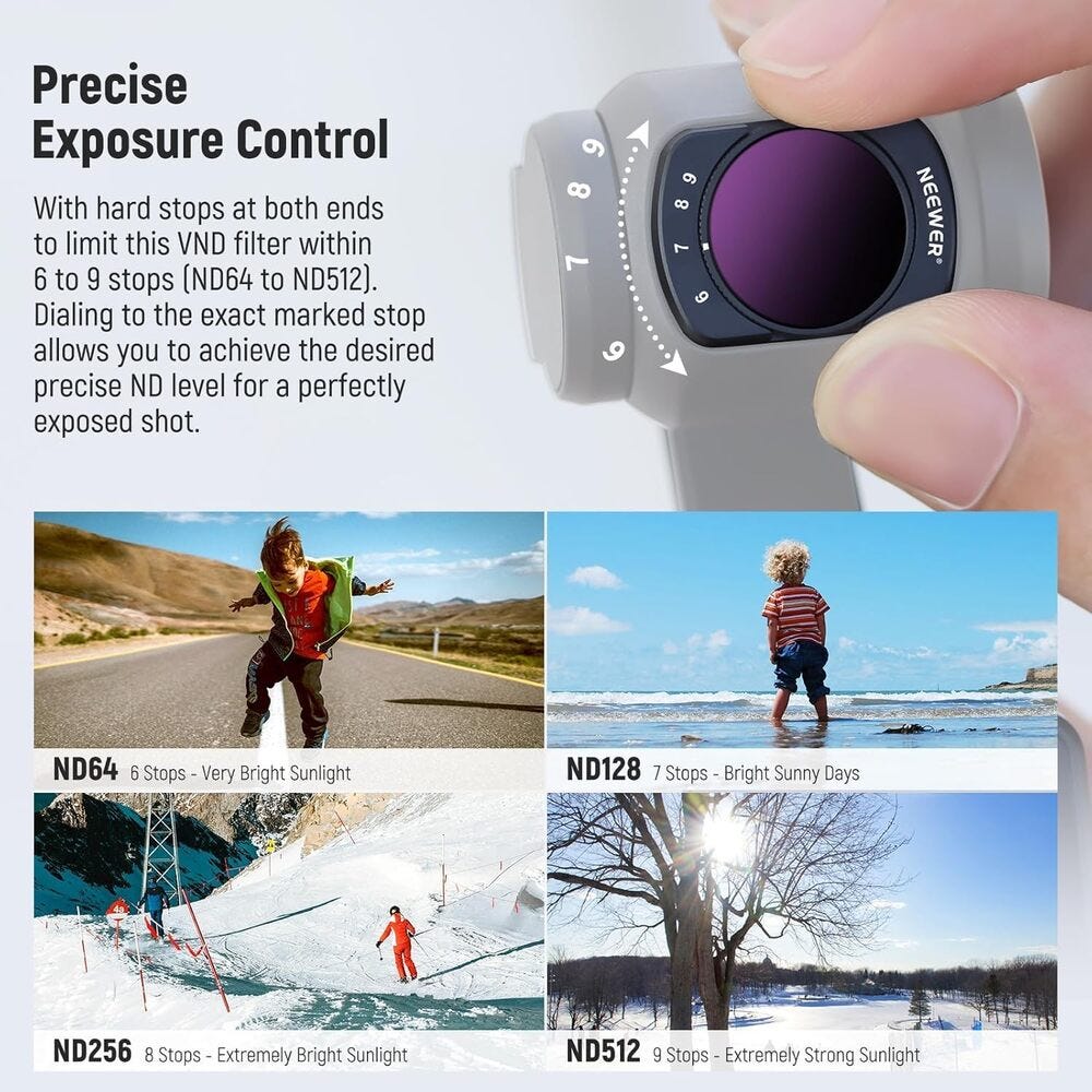 NEEWER Variable ND Filter for DJI Osmo Pocket 3