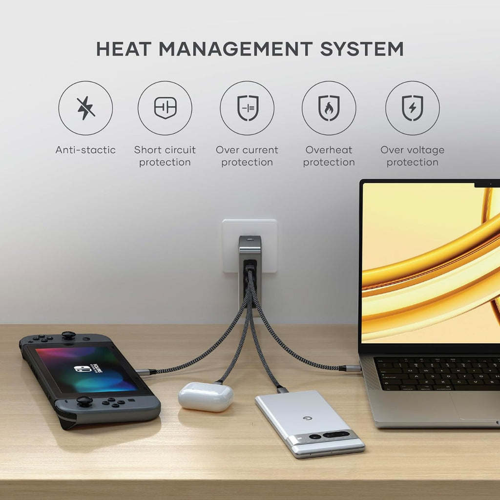Satechi 145W USB-C 4-Port GaN Travel Charger 