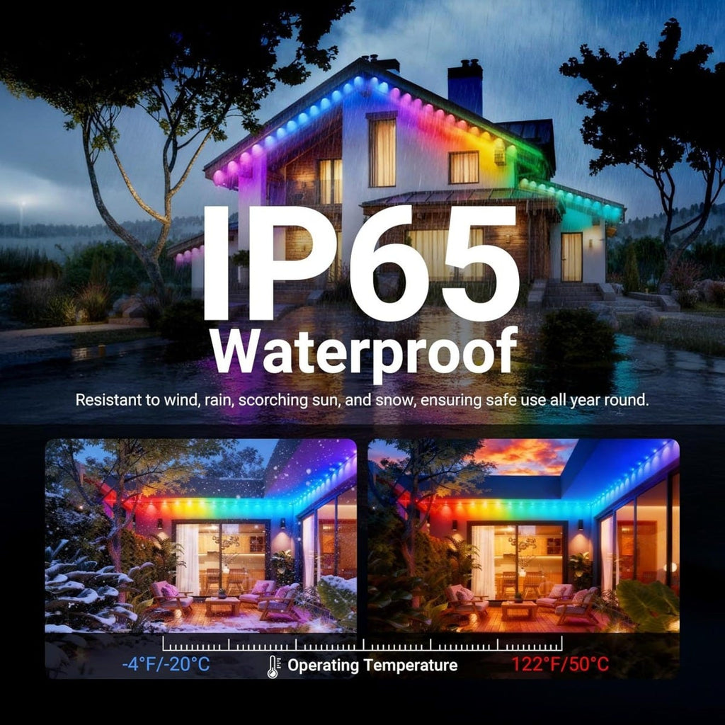 NEEWER 60m Smart RGB LED Permanent LED Outdoor Lights