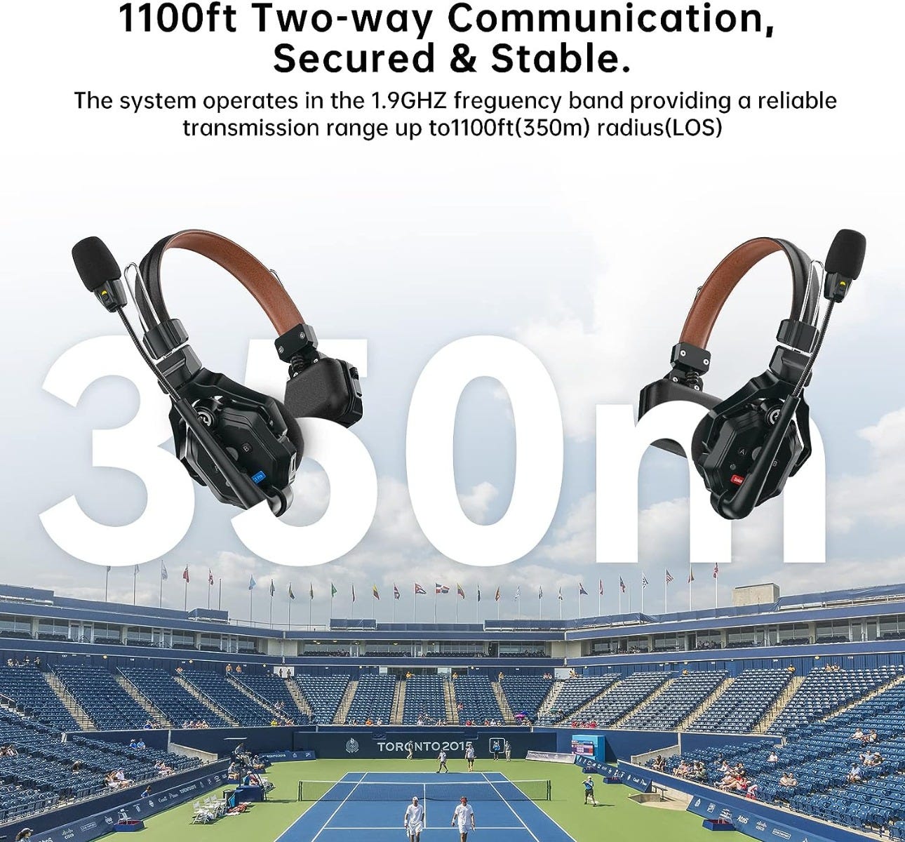 Hollyland Solidcom C1 Pro-6S Full-Duplex Wireless Intercom System with 8 Headsets