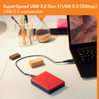 WD My Passport 6TB USB 3.0 Portable Hard Drive (Red)