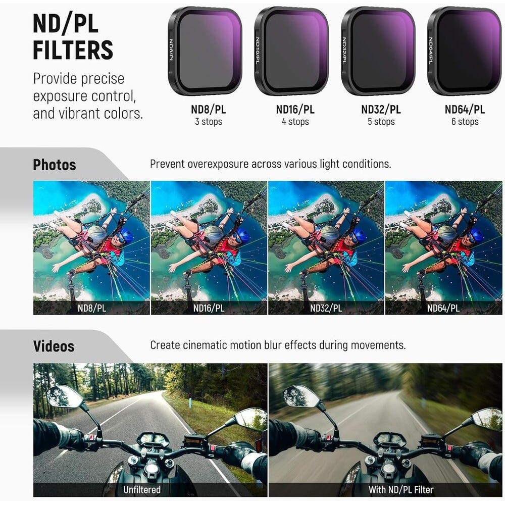NEEWER FL-C31 ND Filter Kit for Insta360 Ace - 4 Pack