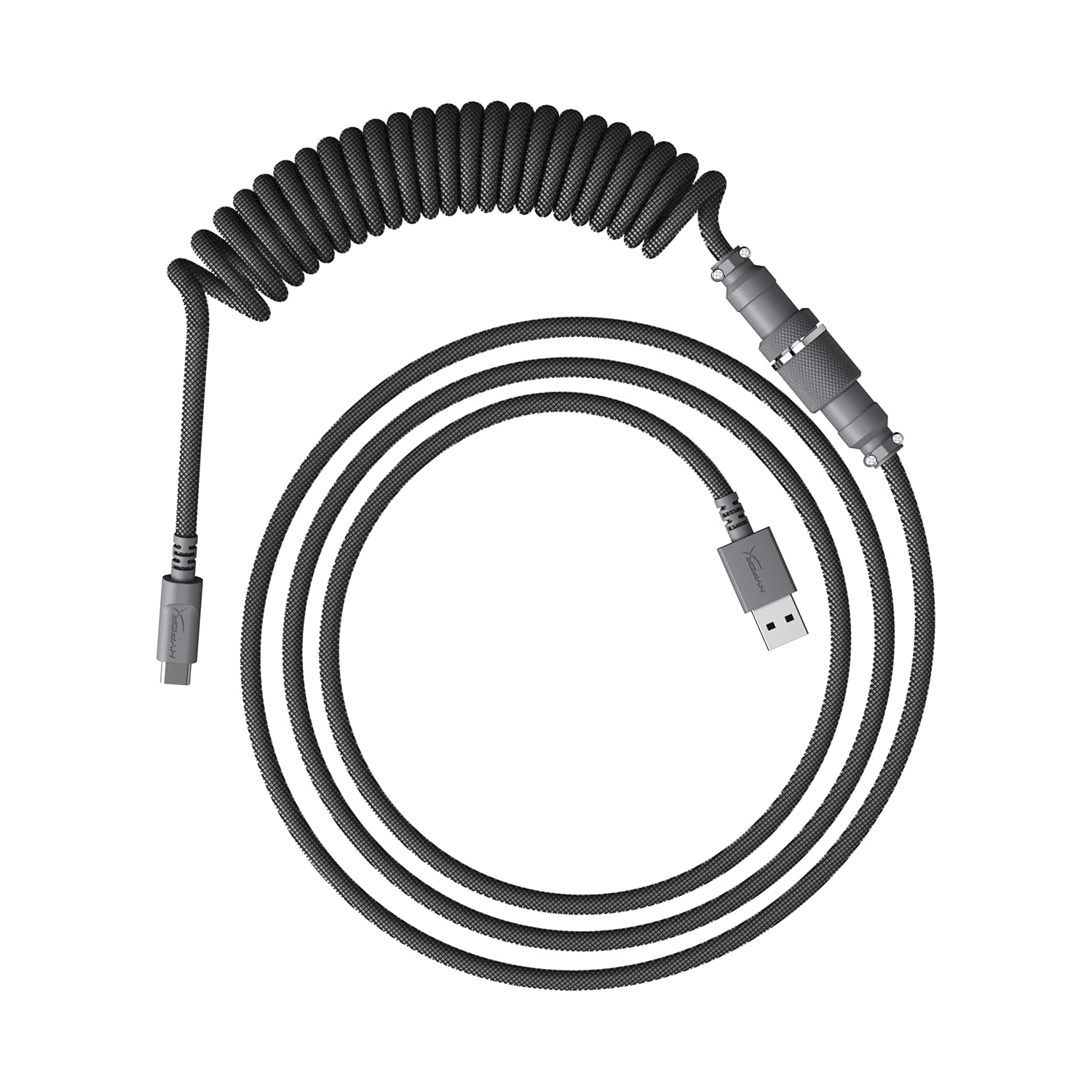 HyperX Gaming USB-C to USB Coiled Cable (Grey)