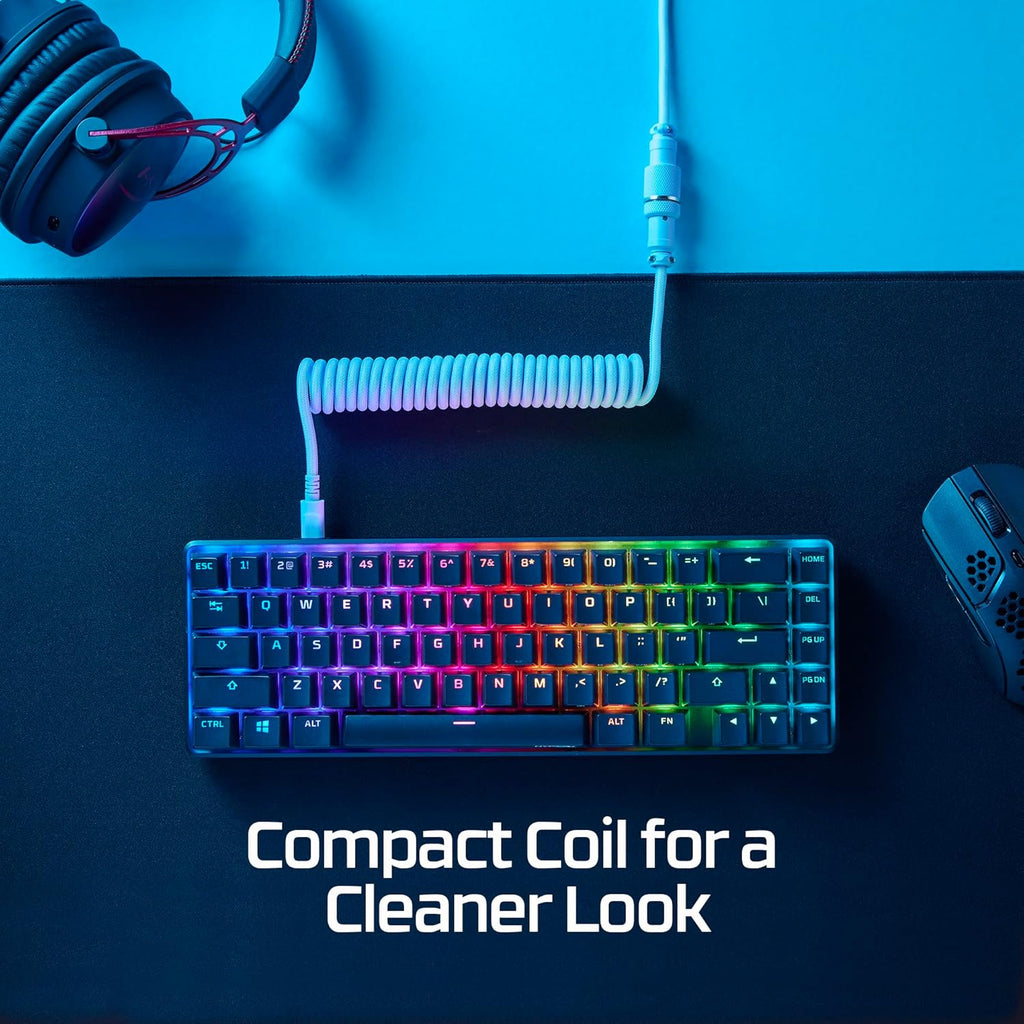HyperX Gaming USB-C to USB Coiled Cable (Mint)