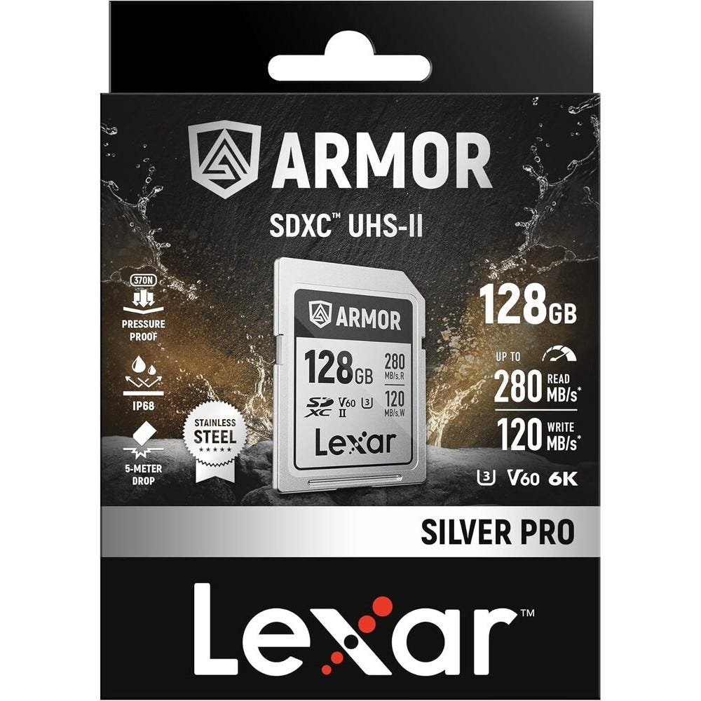 Lexar Professional ARMOR Silver Pro SDXC UHS-II Card - 128GB