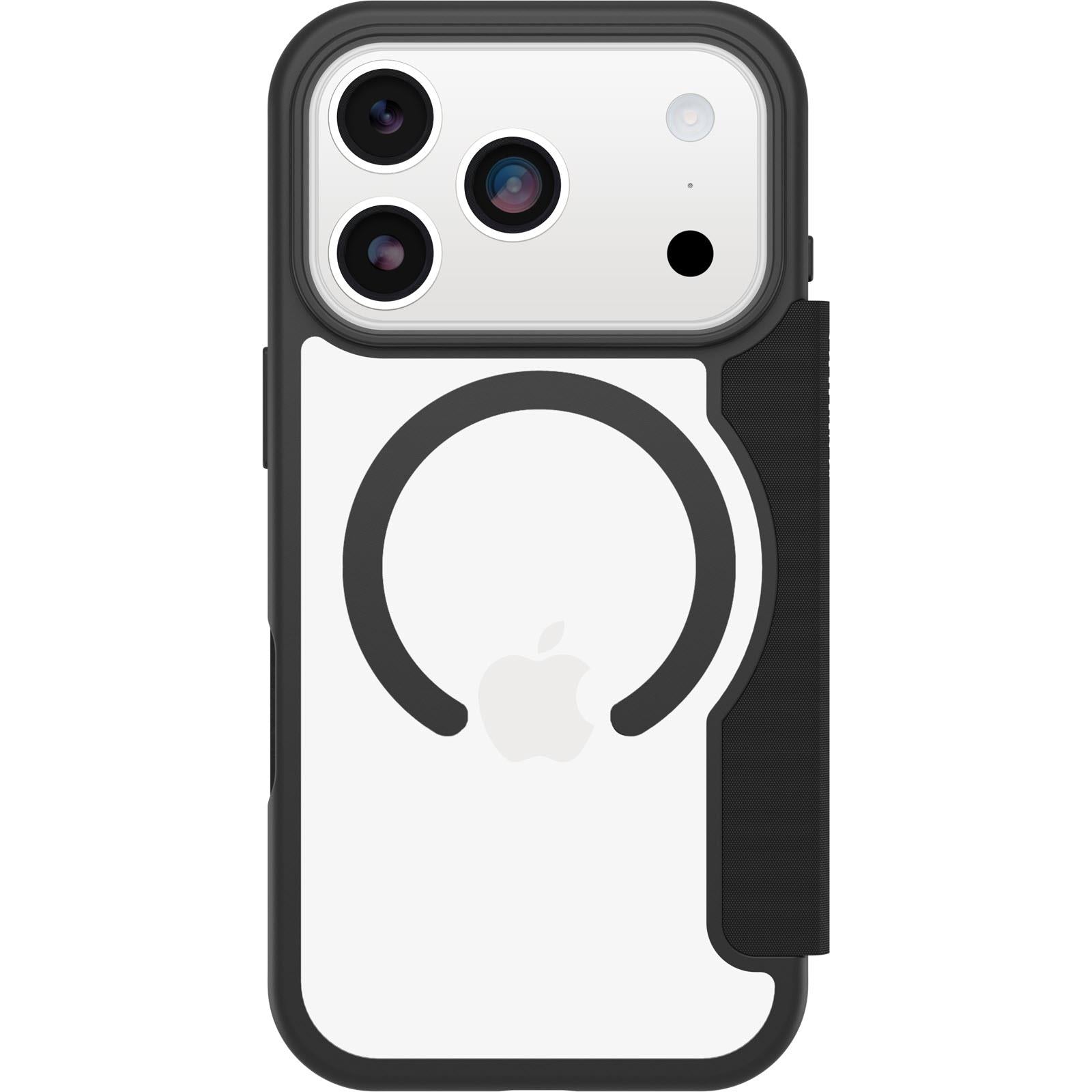 OtterBox React Folio MagSafe Case for iPhone 17 Pro (Black Crystal)