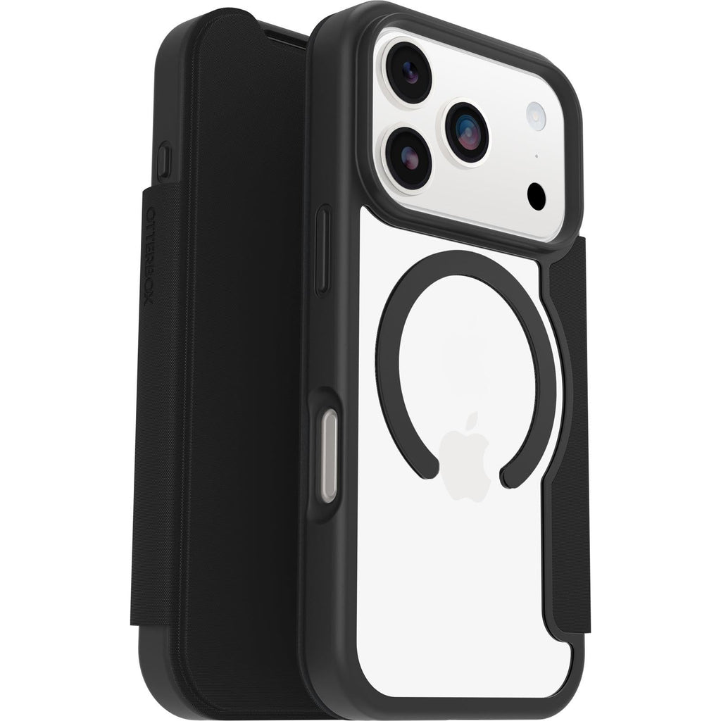 OtterBox React Folio MagSafe Case for iPhone 17 Pro (Black Crystal)