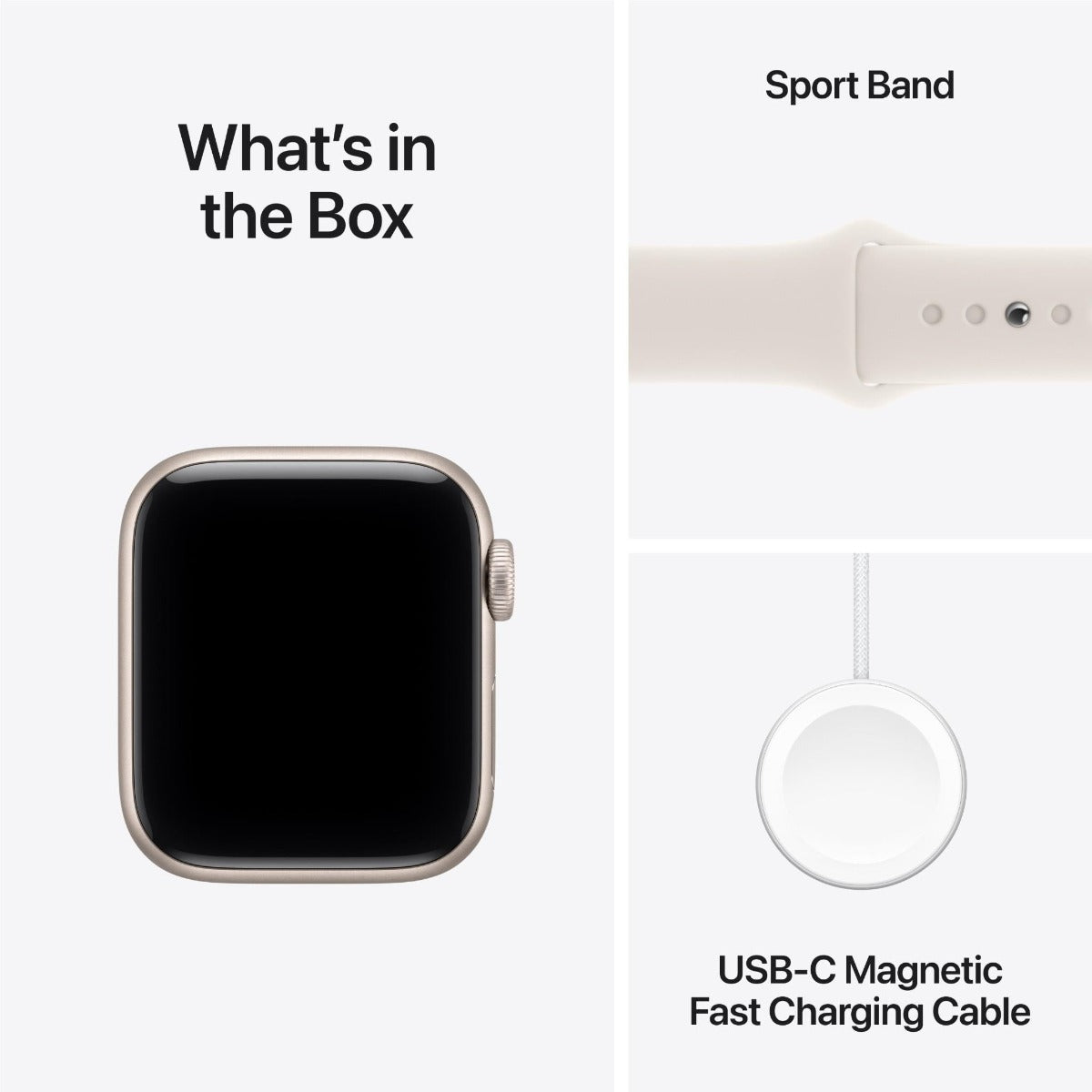Apple Watch SE 3 40mm Starlight Aluminium Case GPS + Sport Band (S/M)