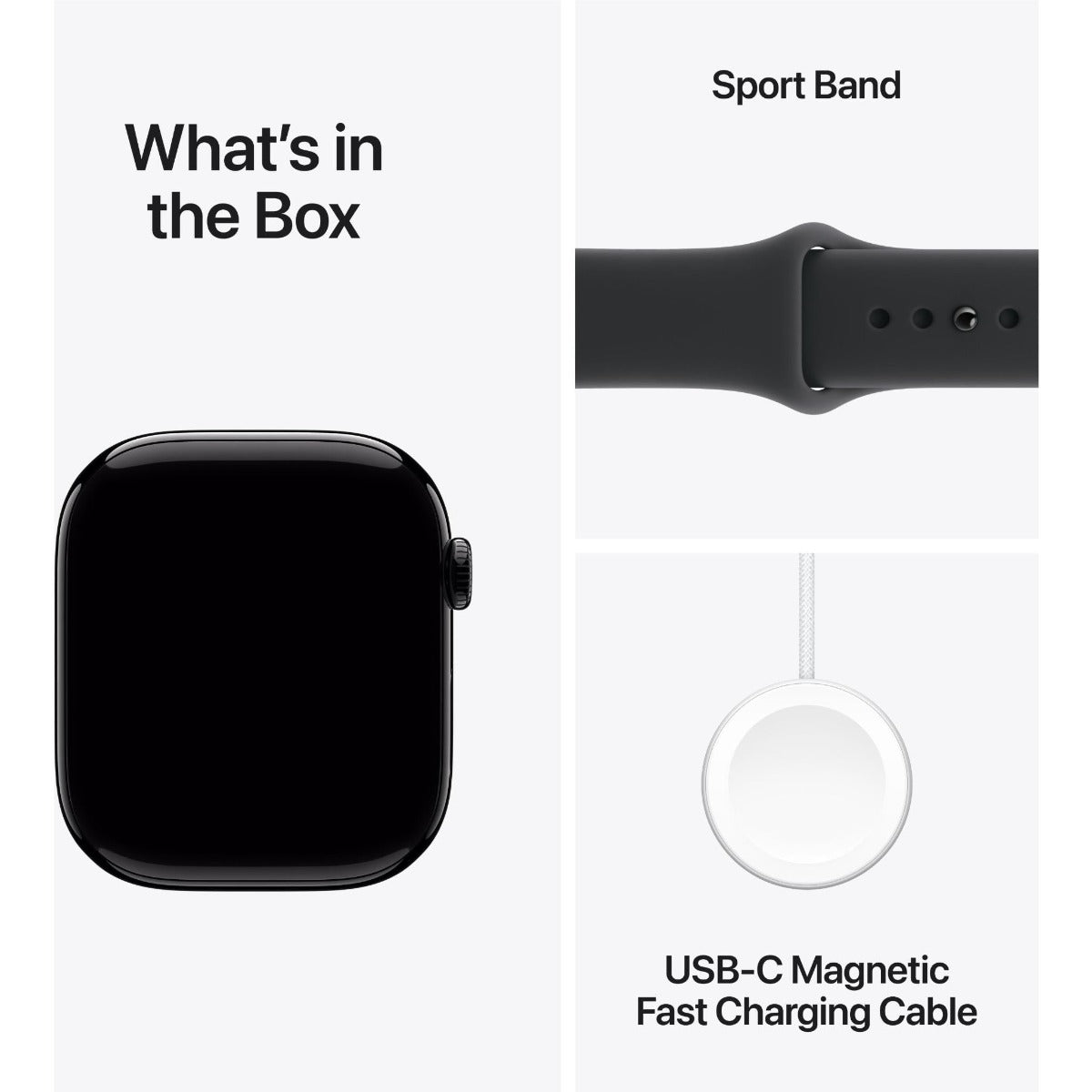 Apple Watch Series 11 46mm Jet Black Aluminium Case GPS + Sport Band (S/M)