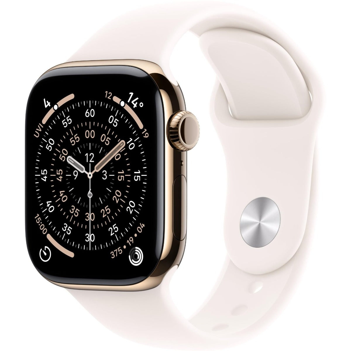 Apple Watch Series 11 42mm Gold Titanium Case GPS + Cellular Sport Band (S/M)