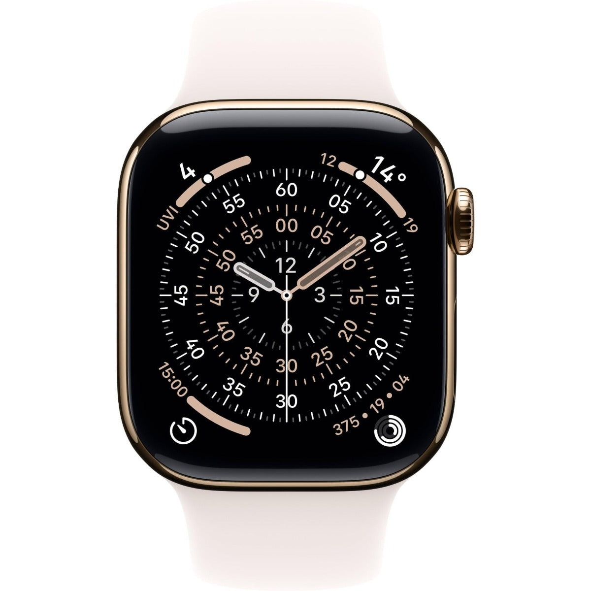Apple Watch Series 11 42mm Gold Titanium Case GPS + Cellular Sport Band (S/M)