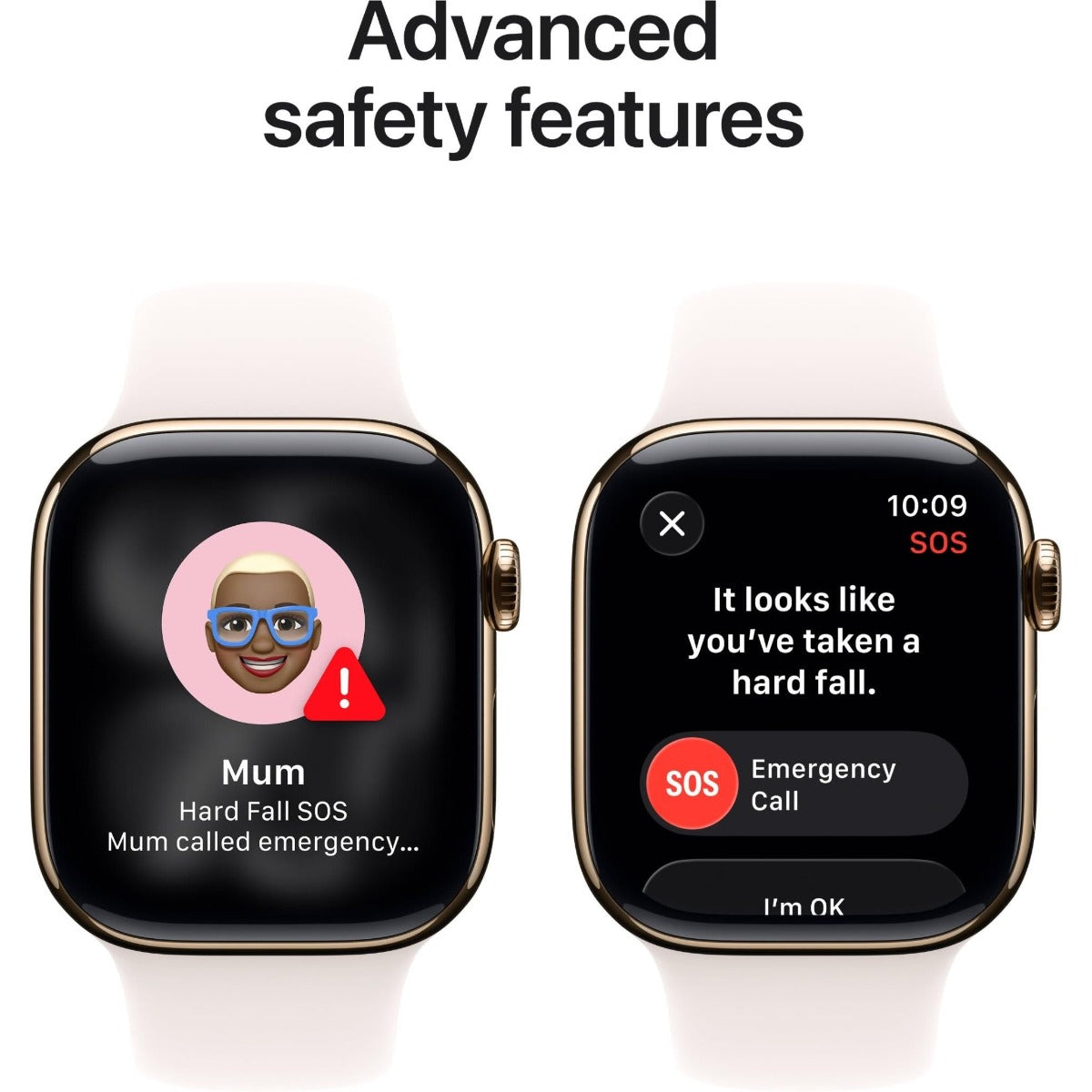 Apple Watch Series 11 42mm Gold Titanium Case GPS + Cellular Sport Band (S/M)