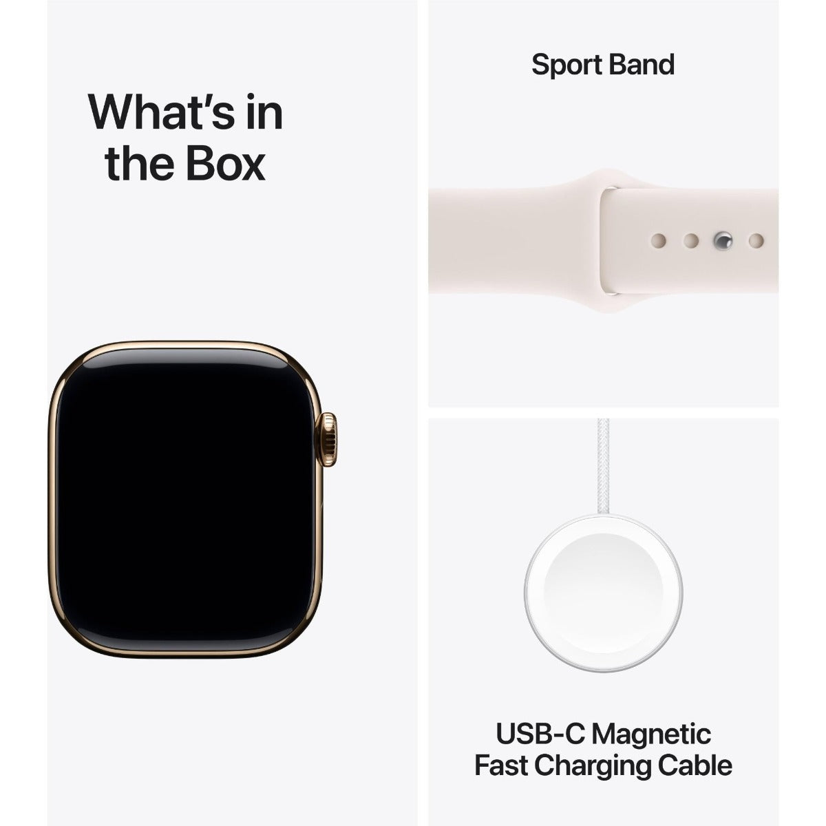 Apple Watch Series 11 42mm Gold Titanium Case GPS + Cellular Sport Band (S/M)