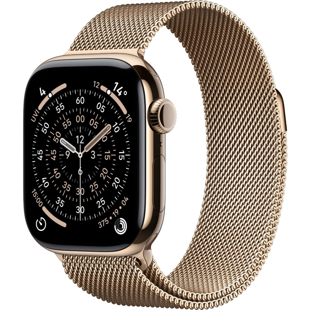 Apple Watch Series 11 42mm Gold Titanium Case GPS + Cellular Milanese Loop