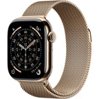 Apple Watch Series 11 42mm Gold Titanium Case GPS + Cellular Milanese Loop