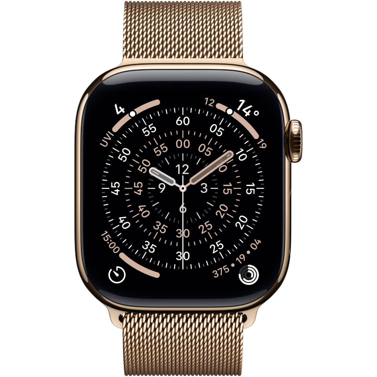 Apple Watch Series 11 42mm Gold Titanium Case GPS + Cellular Milanese Loop