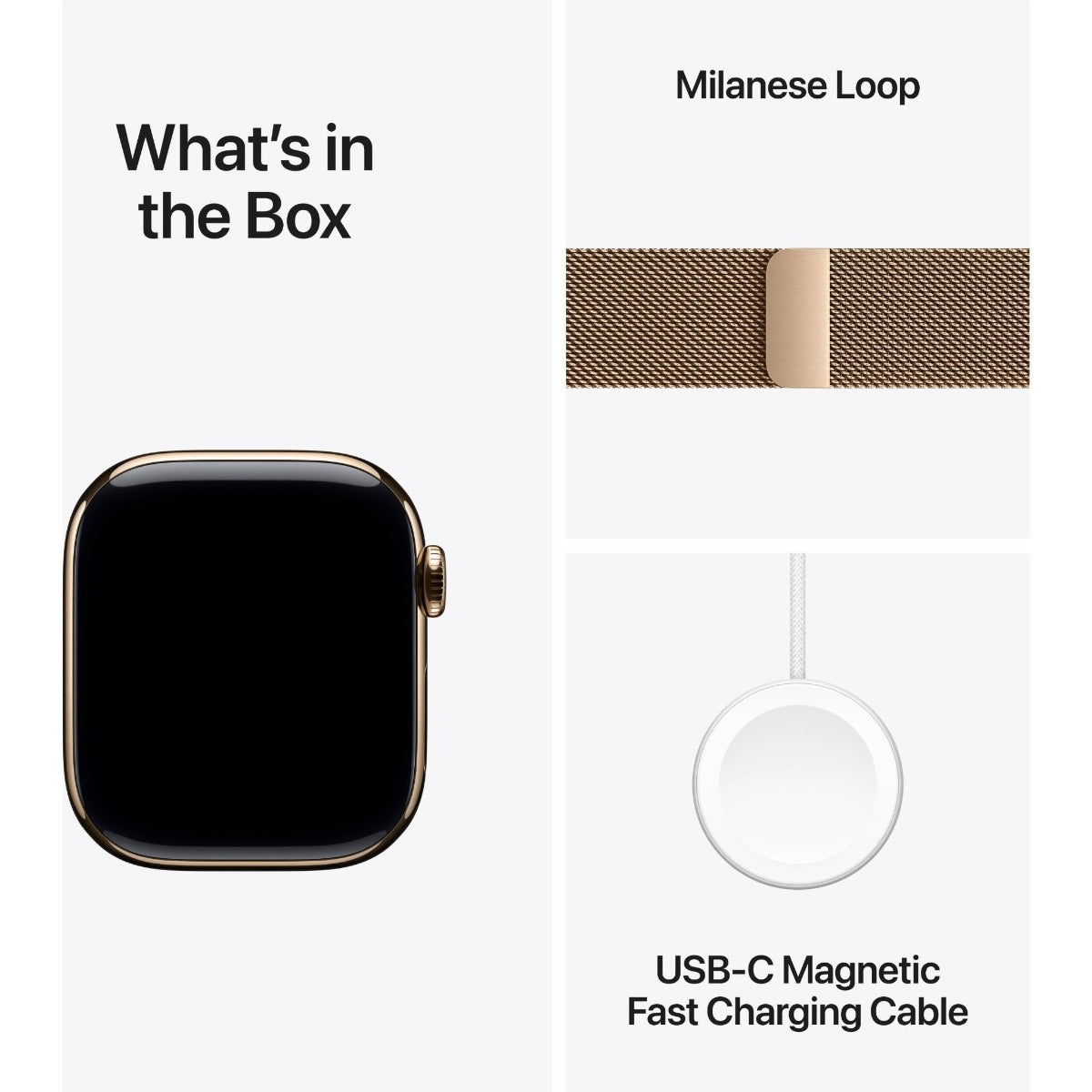 Apple Watch Series 11 42mm Gold Titanium Case GPS + Cellular Milanese Loop