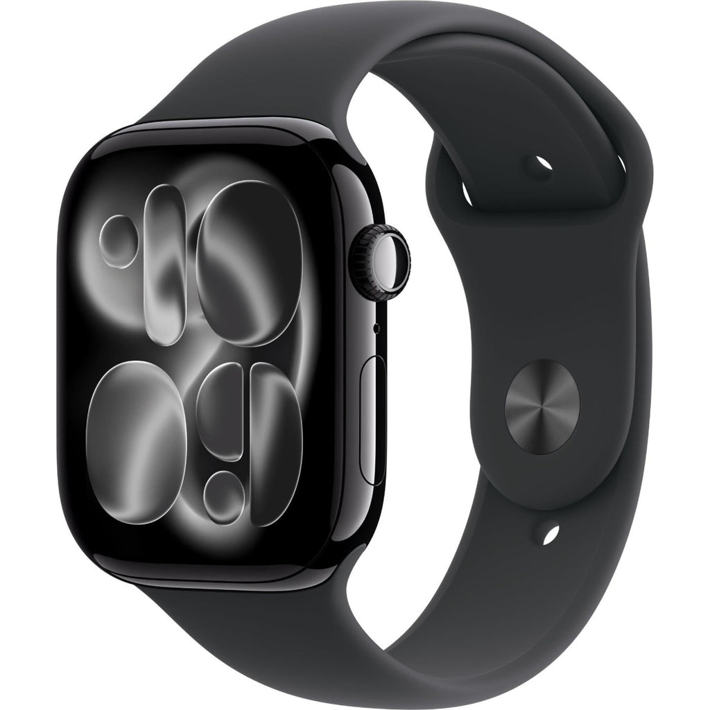Apple Watch Series 11 46mm Jet Black Aluminium Case GPS + Cellular Sport Band (S/M) 