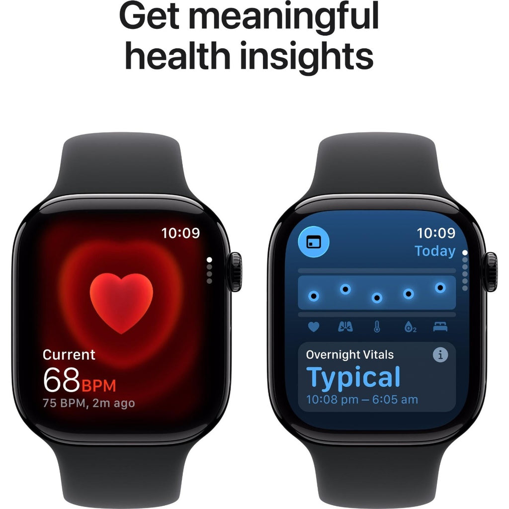 Apple Watch Series 11 46mm Jet Black Aluminium Case GPS + Cellular Sport Band (M/L)
