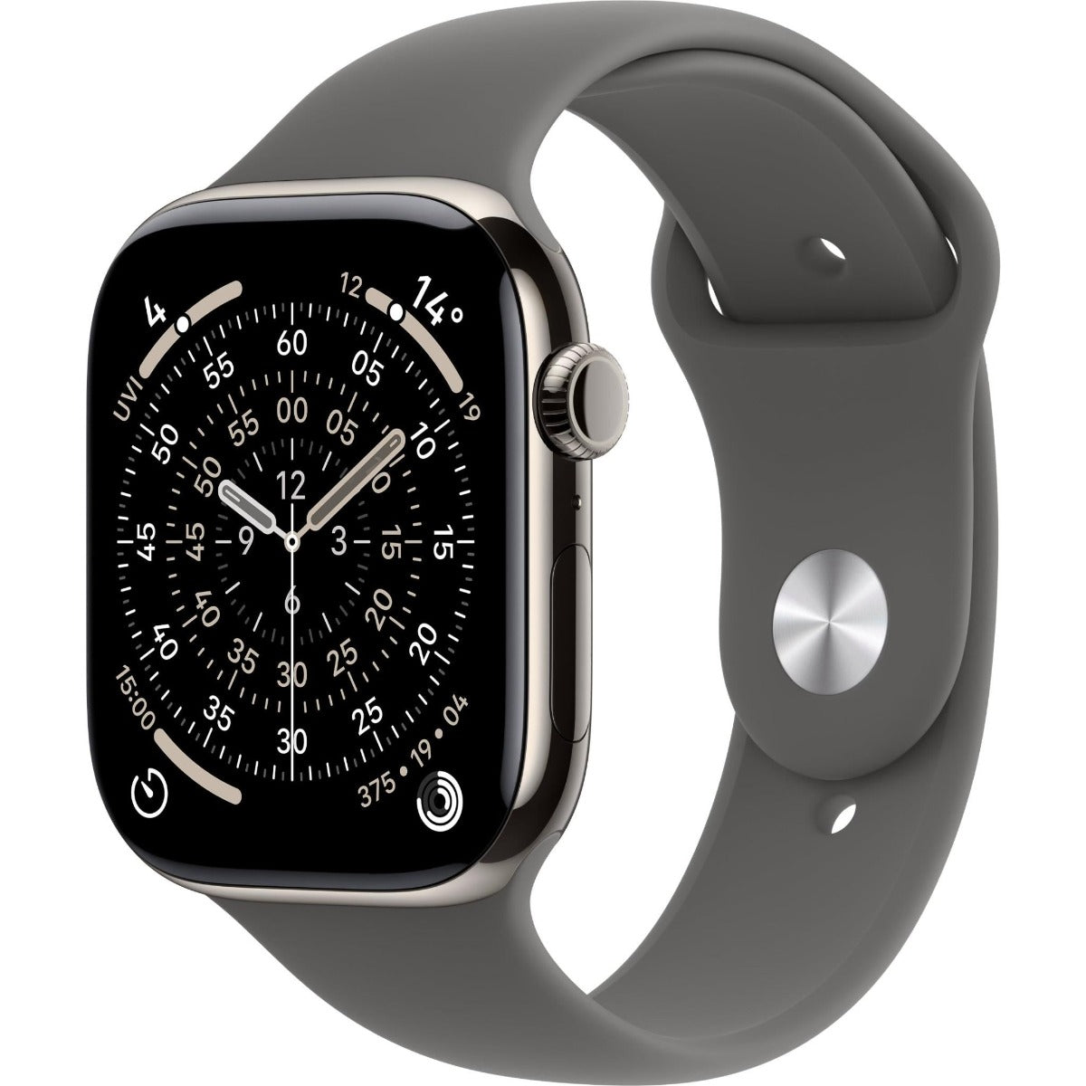 Apple Watch Series 11 46mm Natural Titanium Case GPS + Cellular Sport Band (S/M)