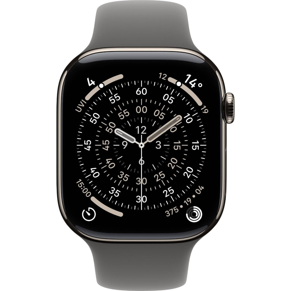 Apple Watch Series 11 46mm Natural Titanium Case GPS + Cellular Sport Band (S/M)