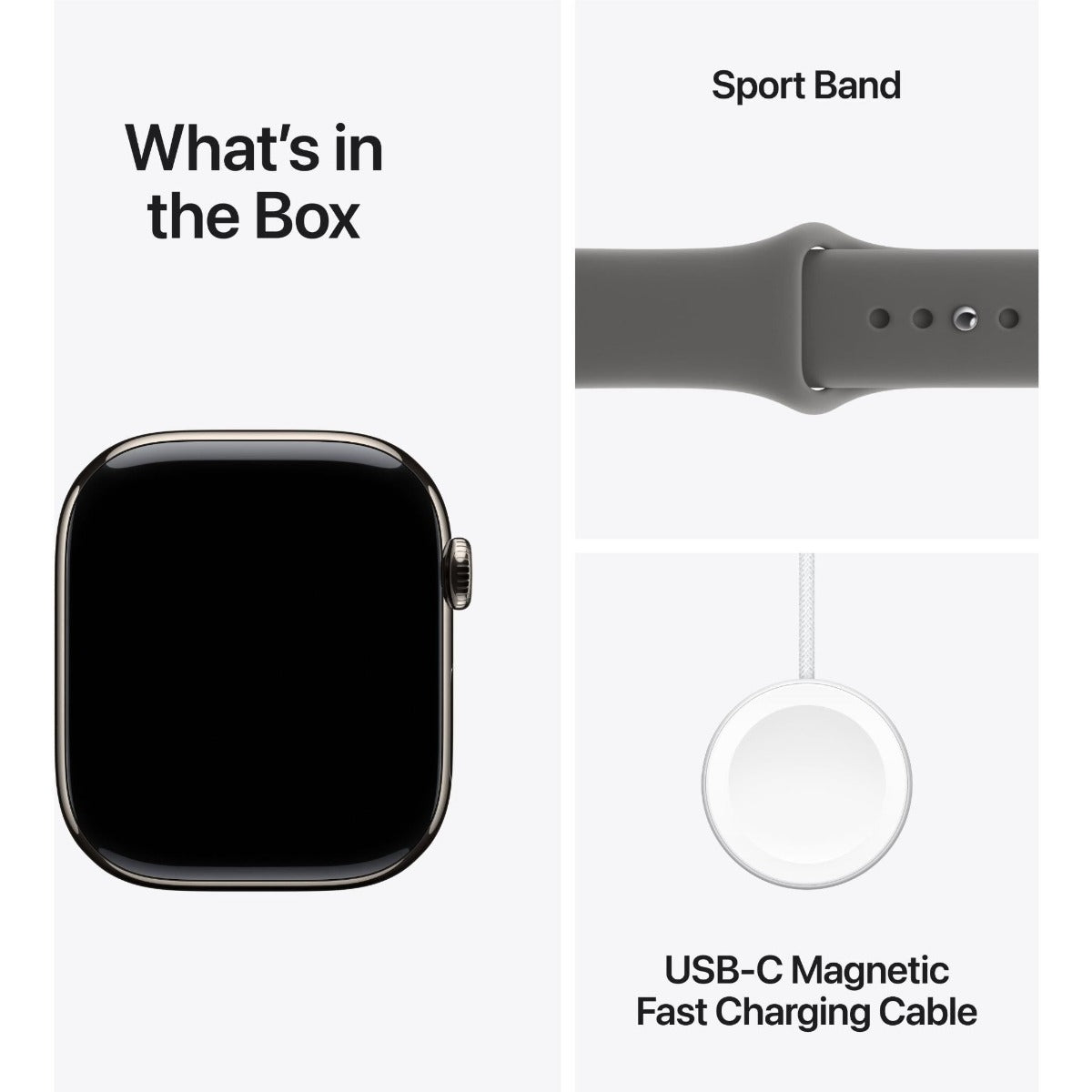 Apple Watch Series 11 46mm Natural Titanium Case GPS + Cellular Sport Band (M/L)