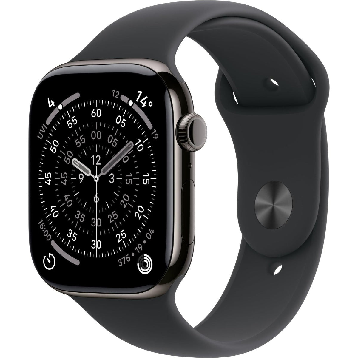 Apple Watch Series 11 46mm Slate Titanium Case GPS + Cellular Sport Band (M/L)