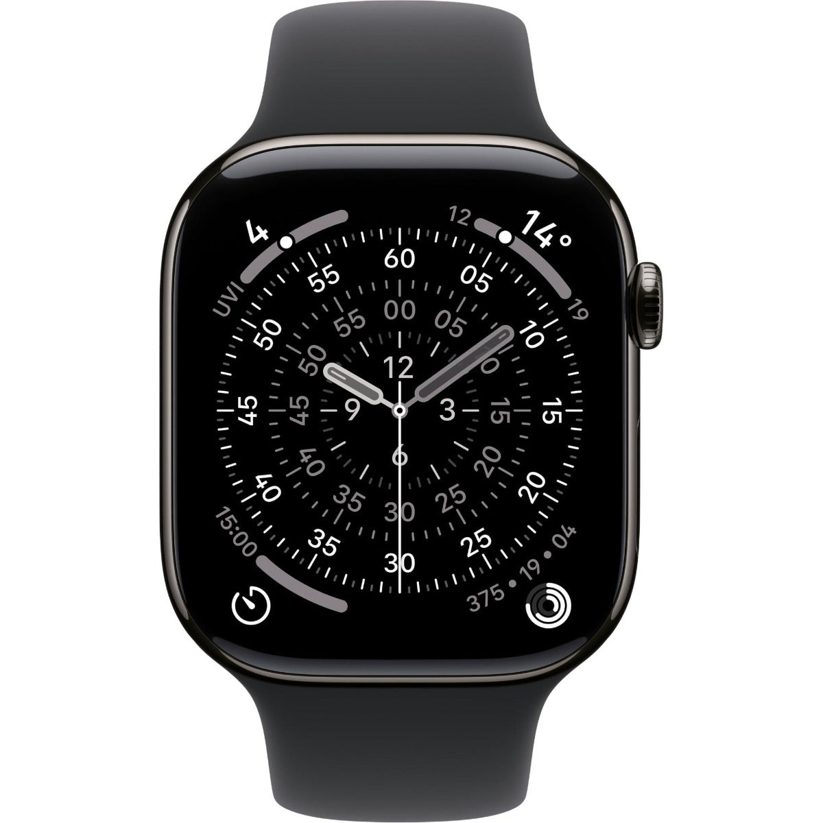 Apple Watch Series 11 46mm Slate Titanium Case GPS + Cellular Sport Band (M/L)