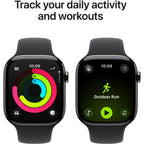 Apple Watch Series 11 46mm Slate Titanium Case GPS + Cellular Sport Band (S/M)