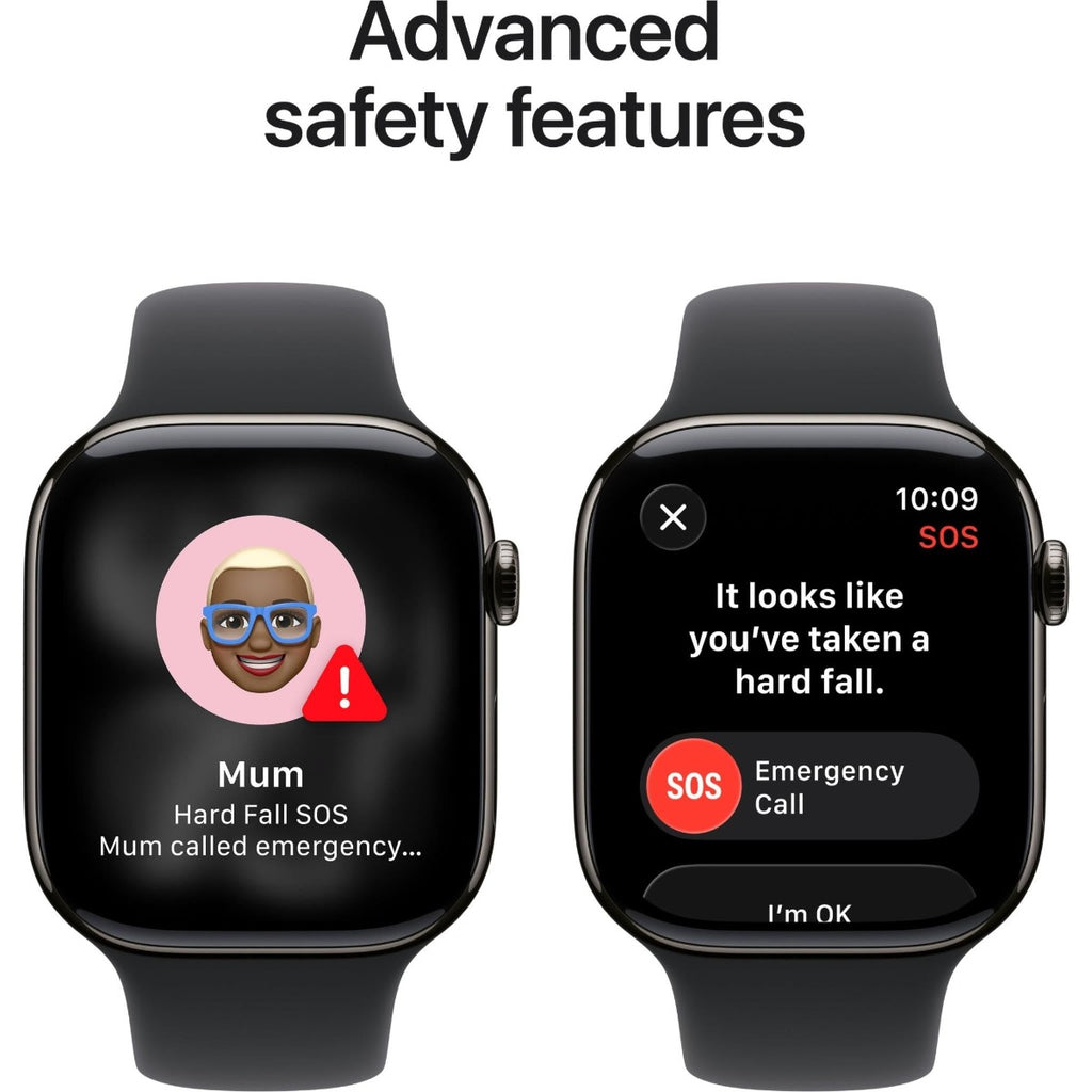Apple Watch Series 11 46mm Slate Titanium Case GPS + Cellular Sport Band (M/L)