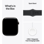 Apple Watch Series 11 46mm Slate Titanium Case GPS + Cellular Sport Band (S/M)