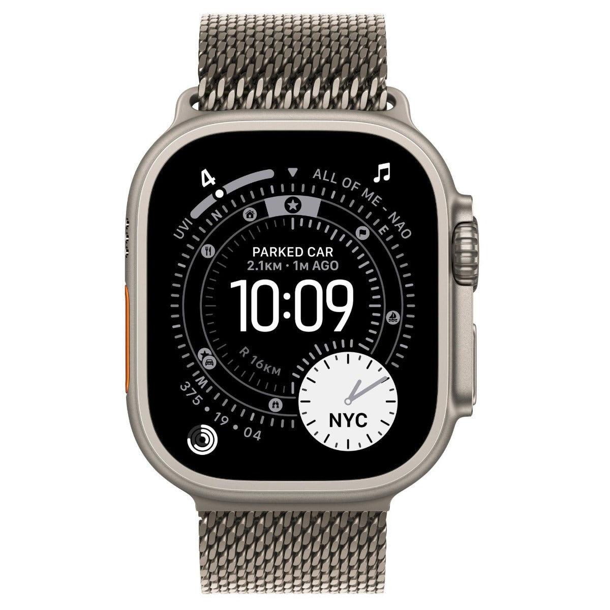 Apple Watch Ultra 3 49mm Natural Titanium Case GPS + Cellular Milanese Loop (Medium)