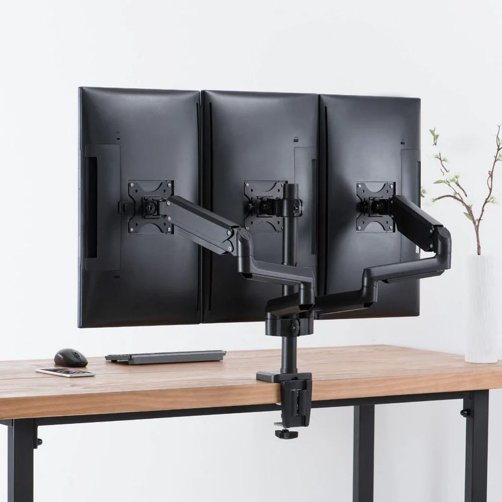 mbeat actiVIVA ErgoLife Triple Monitor Screen Gas Spring Monitor Arm