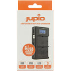 Jupio USB Dedicated Duo Charger with LCD for Nikon EN-EL14A Batteries