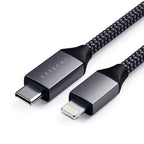 Satechi 1.8m USB-C to Lightning Charging Cable, Space Grey