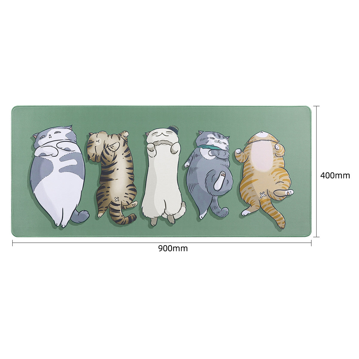 YUNZII Keynovo Desk Mat 900x400x3mm (Sleeping Cat)