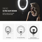 NEEWER RL45B Edge Lit Soft Ring Light with Phone Holder and Light Stand