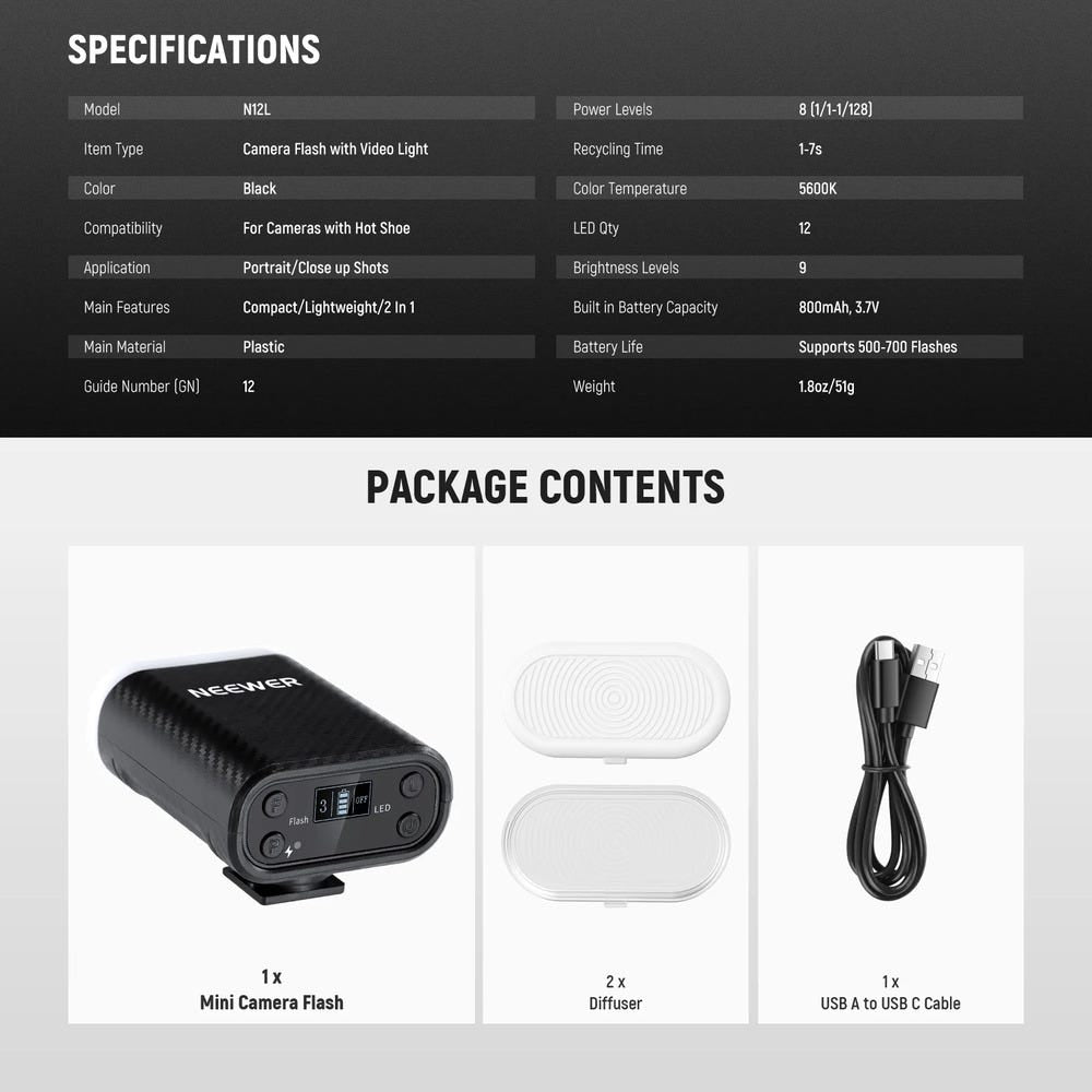 NEEWER N12L Mini Camera Flash