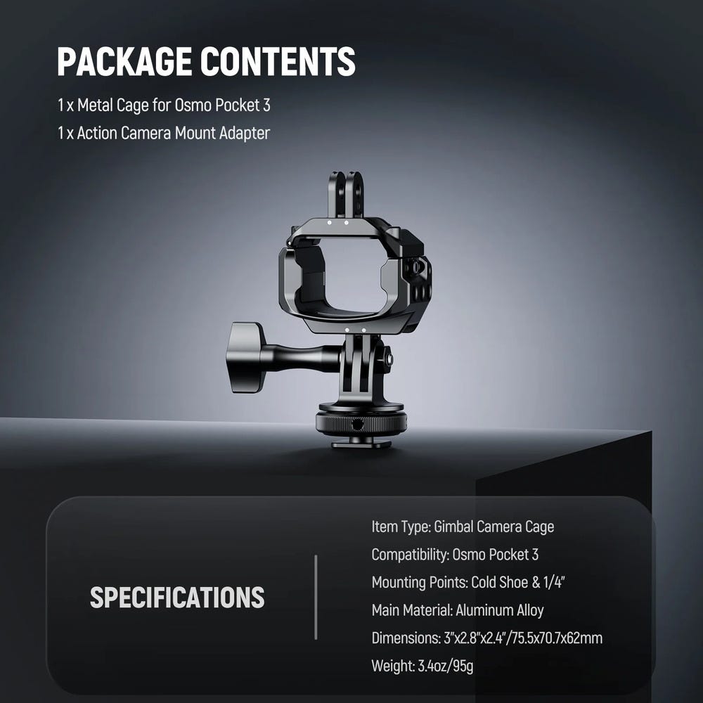 NEEWER AC009 Pro DJI Osmo Pocket 3 Cage