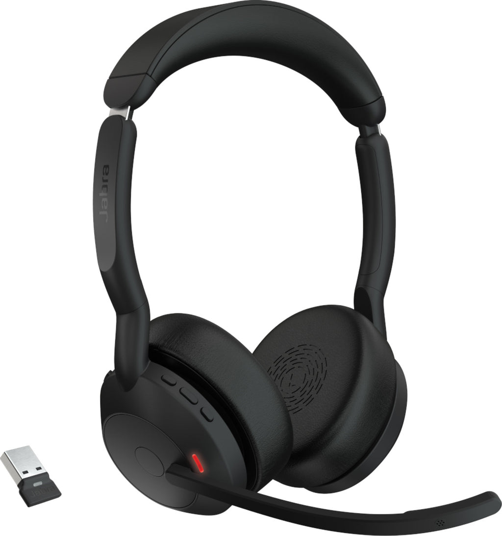 Jabra Evolve2 55 MS Stereo USB-C Bluetooth Headset with Charging Station