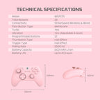 Fantech SHOOTER III WGP13S HE Wireless Multi Platform Gaming Controller (Pink)