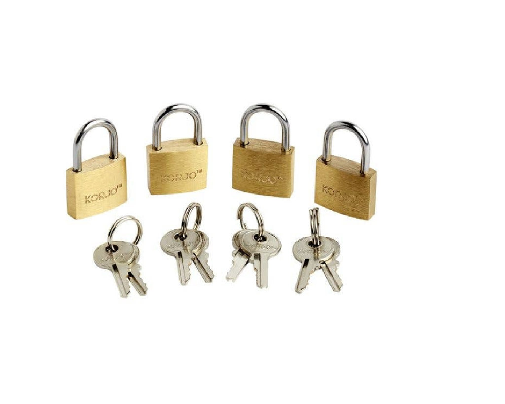 Korjo Luggage Lock Keyed 20mm - Four Pack