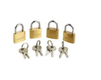 Korjo Luggage Lock Keyed 20mm - Four Pack