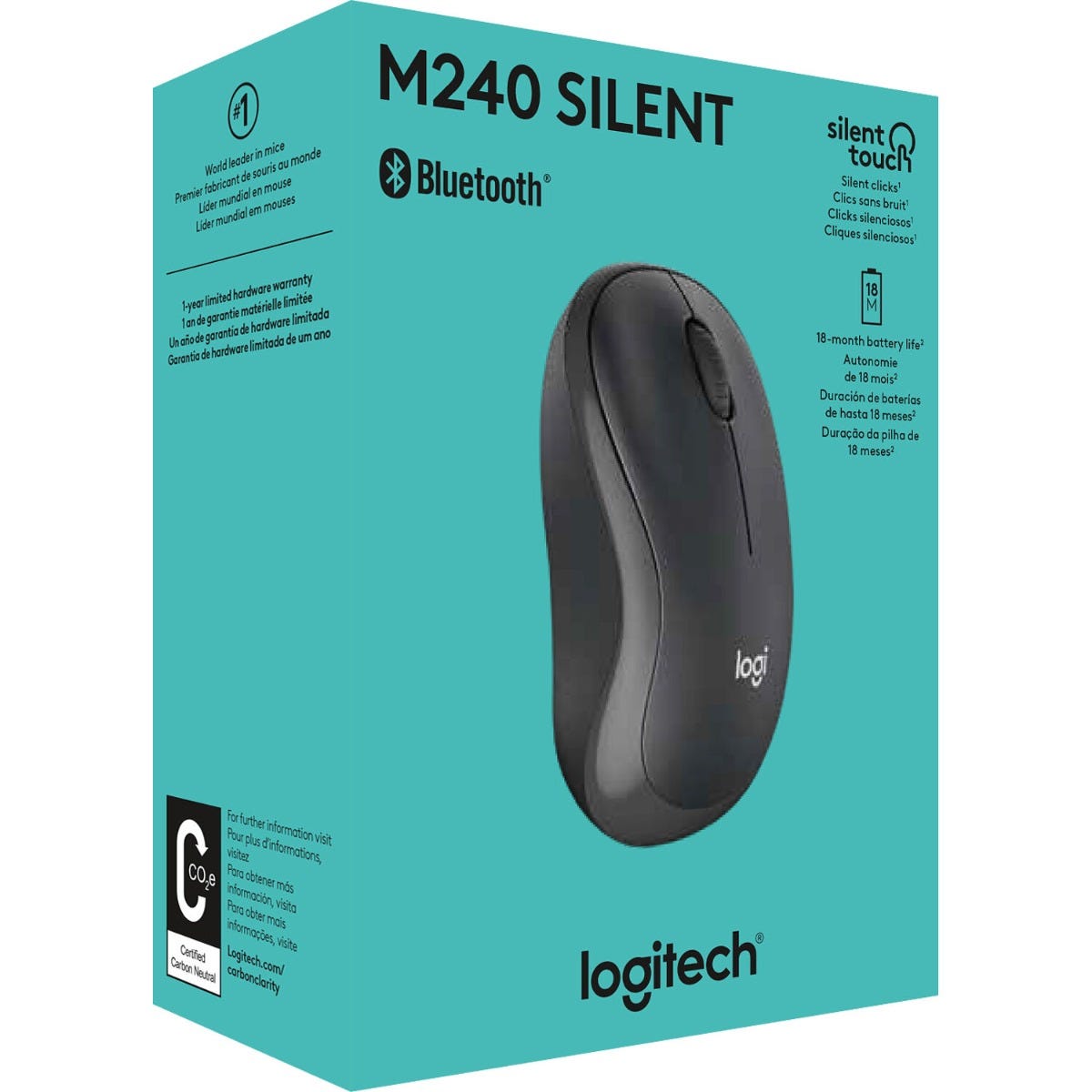 Logitech M240 Silent Bluetooth Mouse (Graphite)